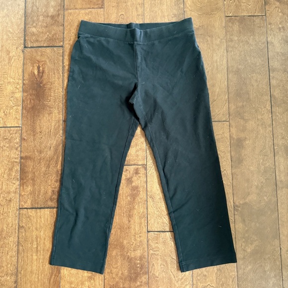 J. Jill Sz M Pima Cotton Slim Leg Pants Black Legging Ankle Pant - Picture 4 of 5